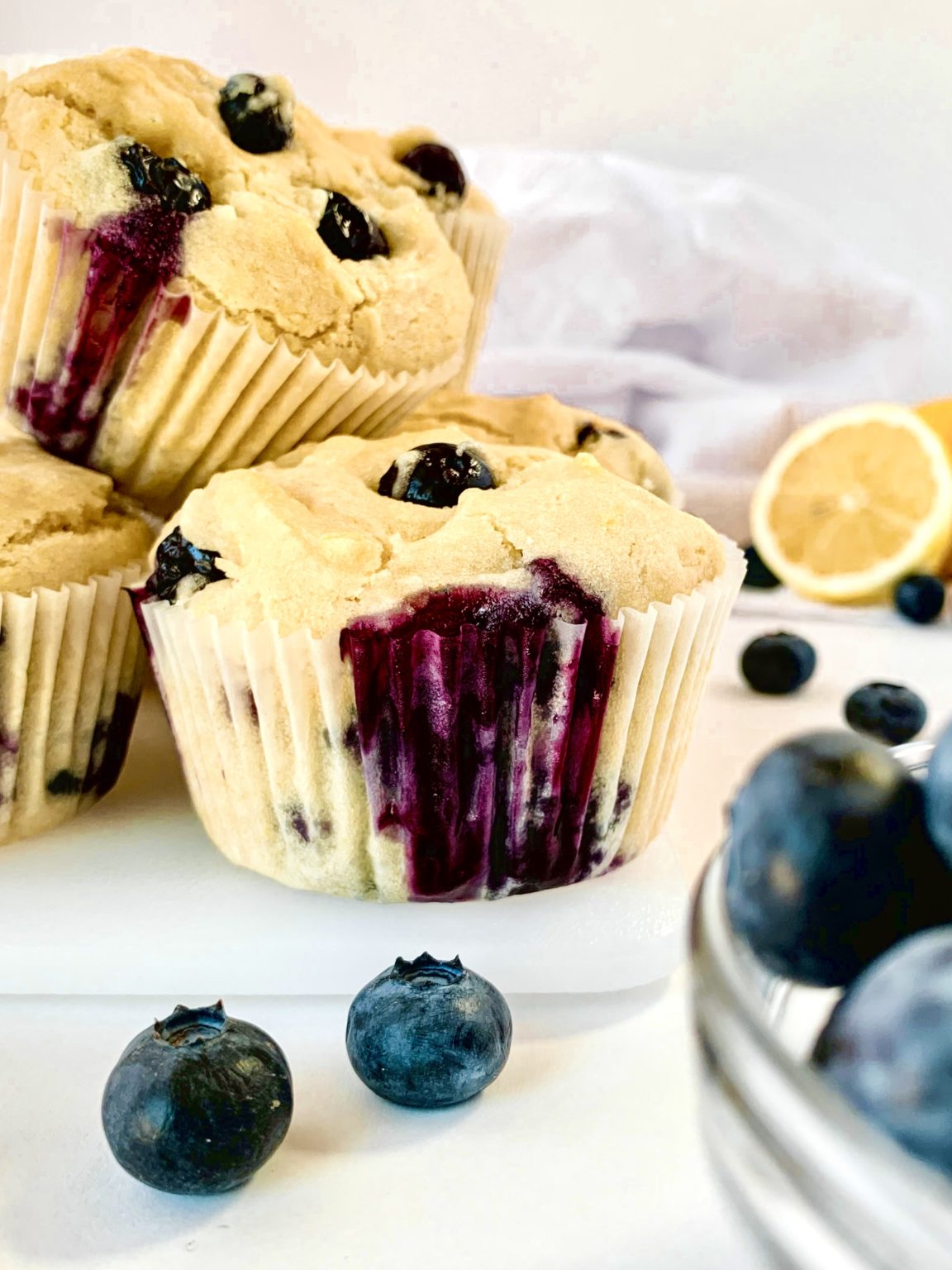 Fluffy Vegan Blueberry Muffins (Gluten Free and Sugar Free Options ...