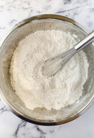 Gluten free flour blend in a bowl