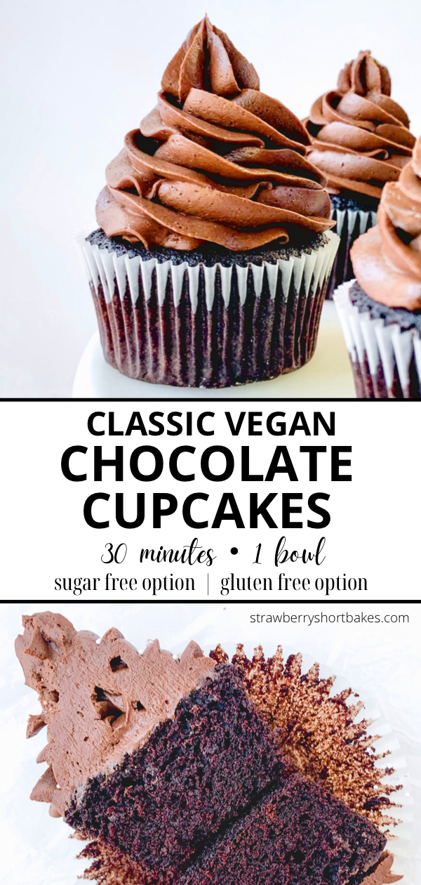Classic Vegan Chocolate Cupcakes (Gluten Free and Sugar Free Options ...
