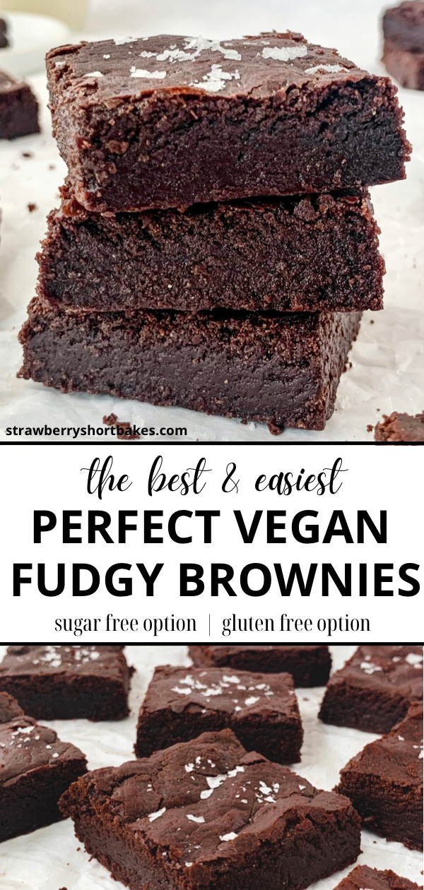 Perfect Fudgy Vegan Brownies (Gluten Free and Sugar Free options ...