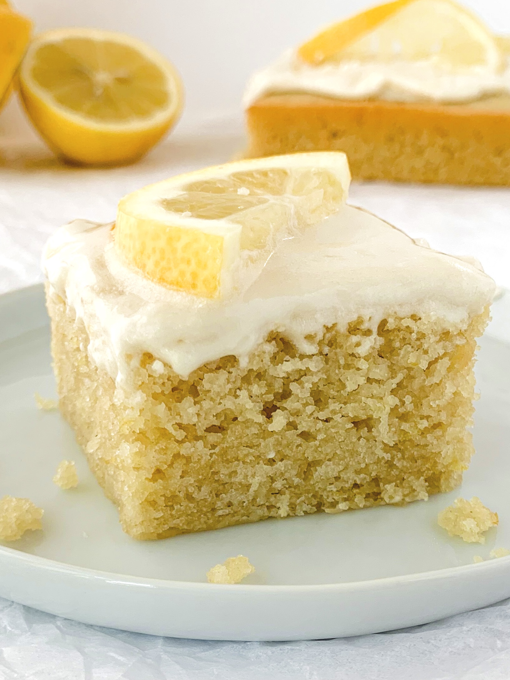 Vegan Lemon Sheet Cake with Cream Cheese Frosting (Sugar Free and ...